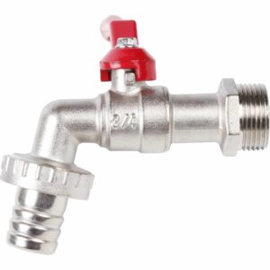 Llave Jard?n Bola 1/2 x 3/4, Manilla Roja EBRO
