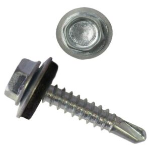 Tornillo Hexagonal p/Broca C/Golilla 10 x 1" Zincado (50ud)