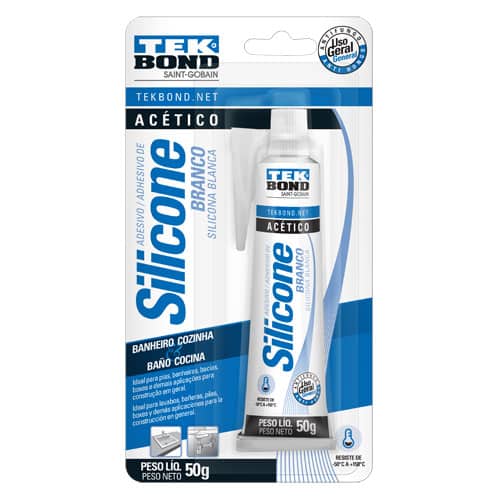 Adhesivo de silicona acética blanca TEKBOND