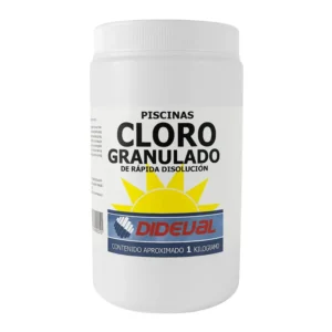 Cloro granulado de rápida disolución p/piscina 1kg DIDEVAL